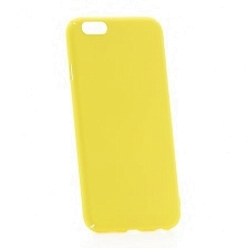 Чехол накладка для APPLE iPhone 6, 6G, 6S, силикон, цвет желтый.