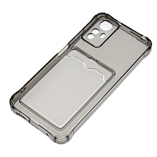 Чехол накладка CARD CASE для XIAOMI Redmi Note 12S, защита камеры, силикон, отдел для карт, цвет прозрачно черный Чехол накладка CARD CASE для XIAOMI Redmi Note 12S, защита камеры, силикон, отдел для карт, цвет прозрачно черный