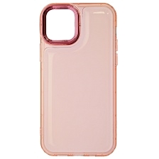Чехол накладка AIR BAG для APPLE iPhone 12, iPhone 12 Pro, силикон, цвет прозрачно розовый