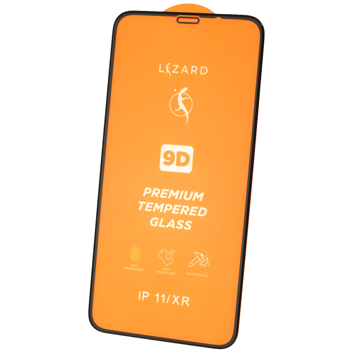 Защитное стекло 9D Lizard для APPLE iPhone XR, iPhone 11, цвет окантовки черный