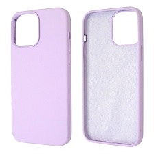 Чехол накладка Silicon Case для APPLE iPhone 13 Pro Max (6.7), силикон, бархат, цвет сиреневый