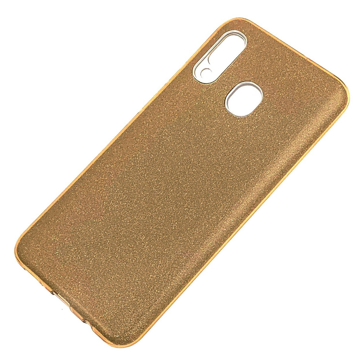 Чехол накладка Shine для SAMSUNG Galaxy A20 (SM-A205), A30 (SM-A305), силикон, блестки, цвет золотистый