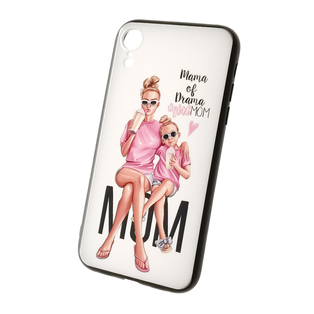 Чехол накладка для APPLE iPhone XR, силикон, рисунок Mama of Drama girlMOM.