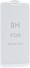 Защитное стекло "5D" GLASS FULL GLUE для XIAOMI RedMi 6 PRO/Mi A2 Lite, цвет канта белый.