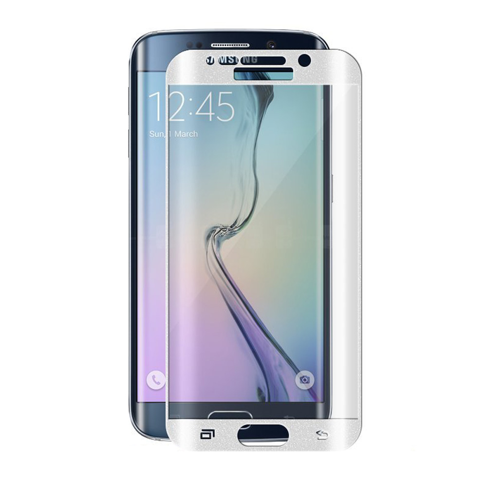 Защитное стекло 3D для SAMSUNG Galaxy S6 EDGE (SM-G925) ударопрочное прозрачное кант серебро. Защитное стекло 3D для SAMSUNG Galaxy S6 EDGE (SM-G925) ударопрочное прозрачное кант серебро.