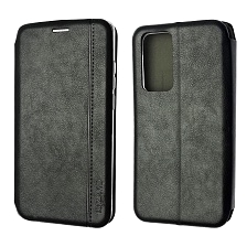 Чехол книжка LIZARD для HUAWEI P40 Pro (ELS-NX9), экокожа, визитница, цвет черный.