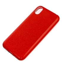 Чехол накладка Shine для HUAWEI Honor 8S, Y5 2019, силикон, блестки, цвет красный