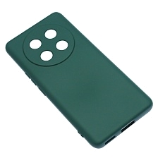 Чехол накладка NANO для Honor X9c, защита камеры, силикон, бархат, цвет темно зеленый