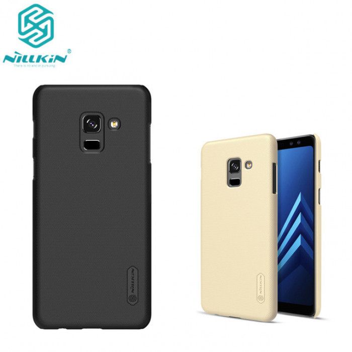 Чехол накладка Nillkin для SAMSUNG Galaxy A8 Plus (SM-A730F), пластик, цвет черный.