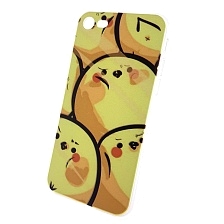 Чехол накладка для APPLE iPhone 7, 8, силикон, рисунок Смайл.