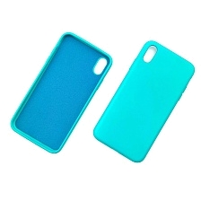 Чехол накладка для APPLE iPhone XS MAX, силикон, цвет бирюзовый.