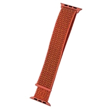 Ремешок для APPLE Watch 42 - 44 мм, нейлон, текстура, цвет оранжевый.