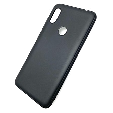 Чехол накладка для XIAOMI REDMI NOTE 6 PRO, силикон, цвет чёрный.