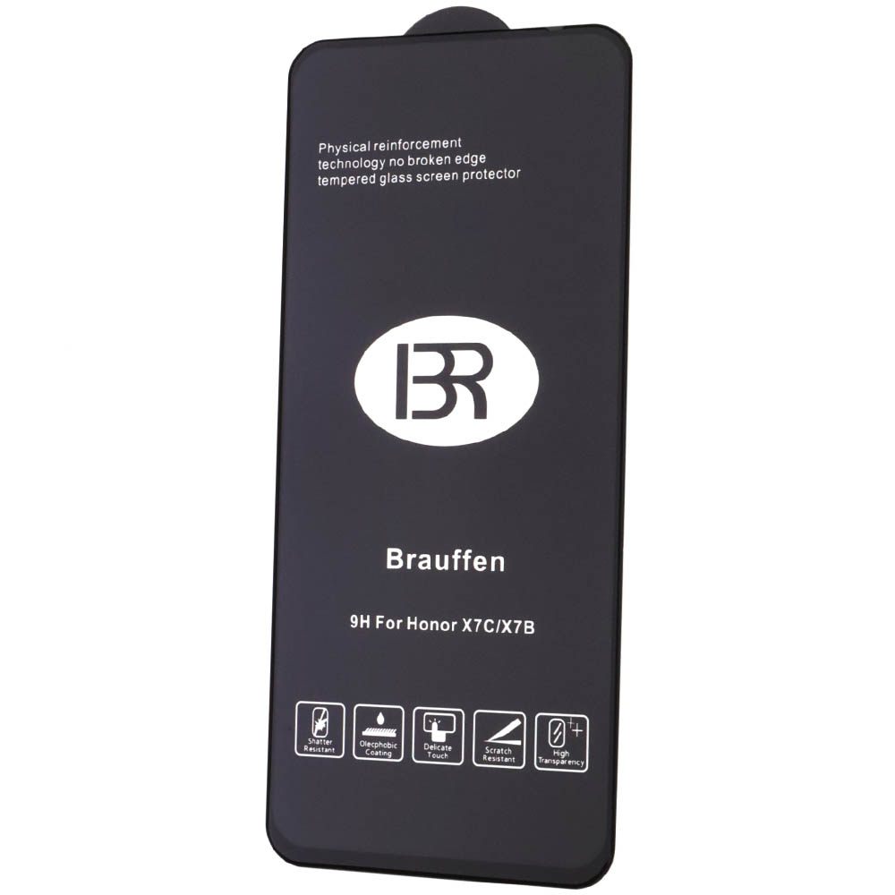 Защитное стекло BRAUFFEN для Honor X7b, Honor X7c, цвет окантовки черный