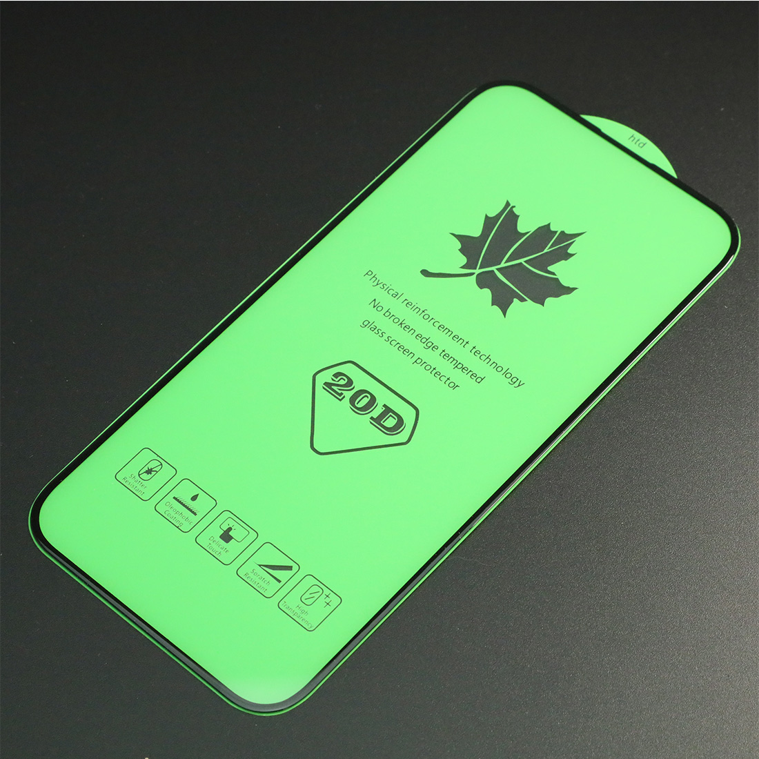 Защитное стекло 20D для APPLE iPhone 15 Pro Max (6.7"), цвет окантовки черный
