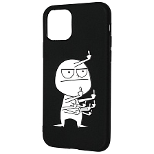 Чехол накладка imcase для APPLE iPhone 11 Pro, силикон, рисунок Человечек