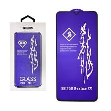 Защитное стекло 6D Rinbo для Realme XT (RMX1921), цвет окантовки черный