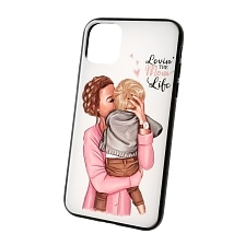 Чехол накладка для APPLE iPhone 11 Pro (5.8"), силикон, рисунок LOVIN THE MOM LOVE.