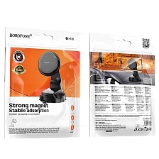 Автомобильный магнитный держатель BOROFONE BH136 Parker для смартфона, на приборную панель, цвет черный