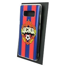 Чехол накладка для SAMSUNG Galaxy Note 8, силикон, глянцевый, рисунок ФК ЦСКА