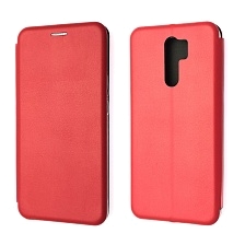 Чехол книжка STYLISH для XIAOMI Redmi 9, экокожа, визитница, цвет красный