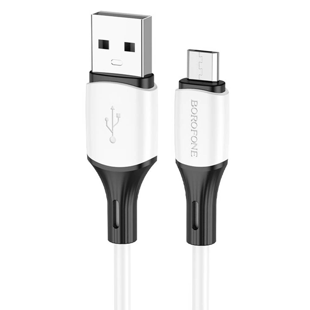 Кабель BOROFONE BX79 USB на Micro USB, длина 1 метр, 2.4 А, цвет белый