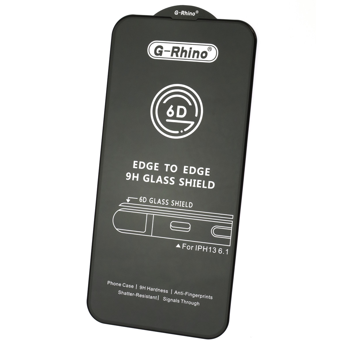 Защитное стекло 6D G-Rhino для APPLE iPhone 13 (6.1"), iPhone 13 Pro (6.1"), iPhone 14 (6.1"), цвет окантовки черный