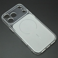 Чехол накладка EMILY для APPLE iPhone 17 Pro Max, защита камеры, силикон, цвет прозрачно белый