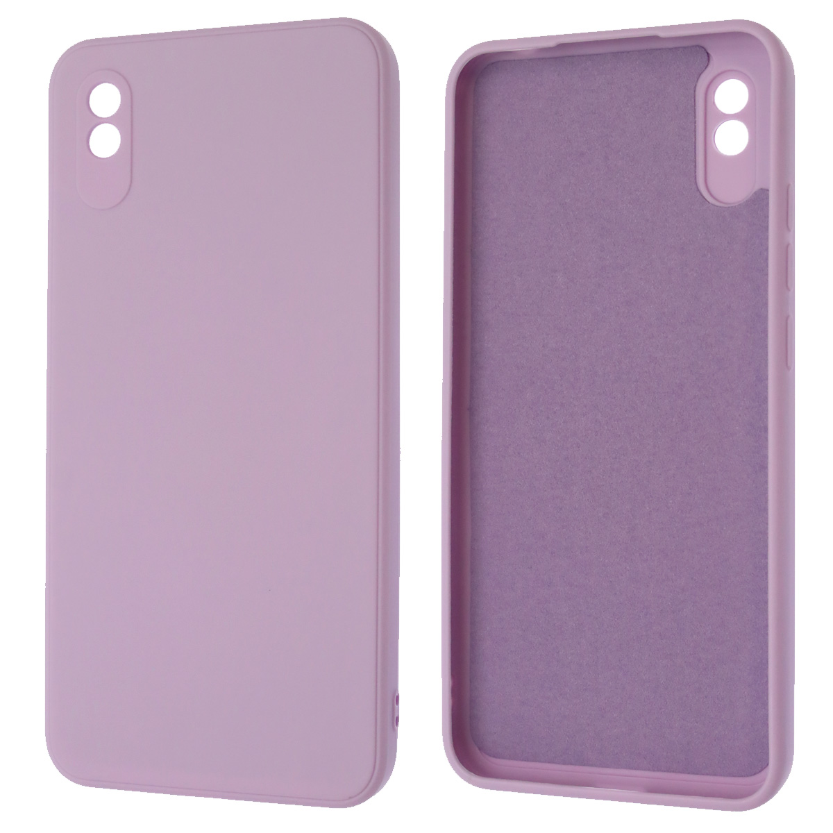 Чехол накладка для XIAOMI Redmi 9A, силикон, бархат, цвет сиреневый