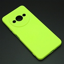 Чехол накладка NANO для XIAOMI Redmi A3, Redmi A3x, POCO C61, защита камеры, силикон, бархат, цвет салатовый