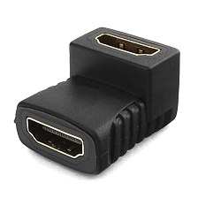 Переходник угловой HDMI F - HDMI F (90 градусов), цвет черный