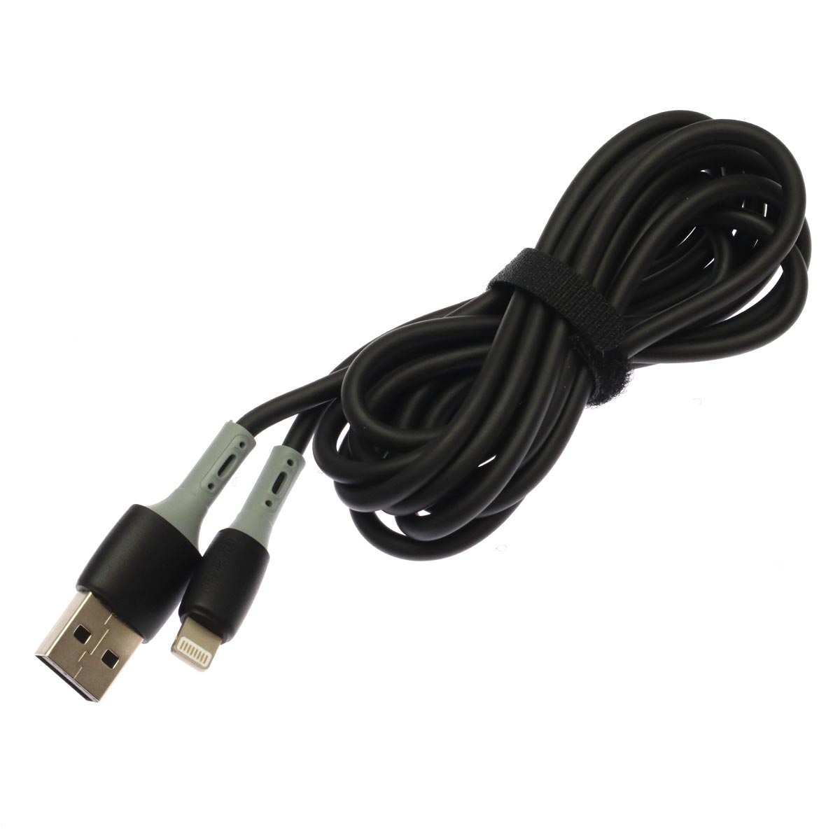 Кабель MRM G6 APPLE Lightning 8 pin, длина 2 метра, цвет черно серый