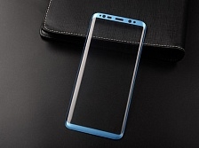 Защитное стекло "SC" 3D для Samsung Galaxy S8 (цвет=голубой).