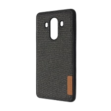 Чехол накладка для HUAWEI Mate 10 Pro, силикон, плетение, цвет черный.