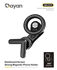 Автомобильный магнитный держатель QAYAN QH-213 для смартфона, на приборную панель, цвет черный