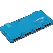 USB Хaб SmartBuy SBHA-6110, 4 порта, цвет голубой