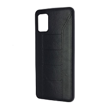 Чехол накладка R3 для SAMSUNG Galaxy A31 (SM-A315), силикон, под кожу, цвет черный