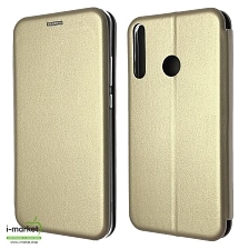 Чехол книжка STYLISH для HUAWEI Honor 9C, P40 Lite E, Y7P, экокожа, визитница, цвет золотистый.
