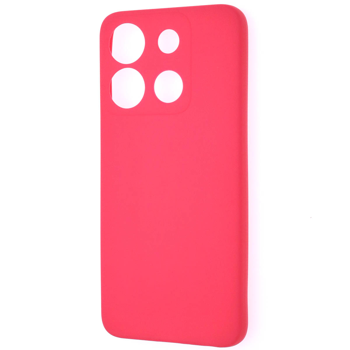 Чехол накладка для INFINIX Smart 7 Plus, силикон, матовый, цвет фуксия