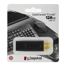 Флешка USB 3.2 128GB KINGSTON DataTraveler Exodia (DTX/128GB), цвет черный Флешка USB 3.2 128GB KINGSTON DataTraveler Exodia (DTX/128GB), цвет черный