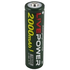 АКБ (Аккумулятор) LIVE-POWER G60 18650 LTE31, 3.7V, 2000mah
