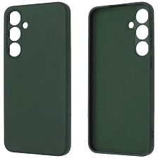Чехол накладка NANO для Galaxy S24 Plus, Galaxy S25 Plus, силикон, бархат, цвет темно зеленый