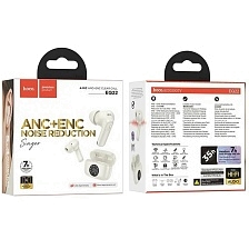 Гарнитура (наушники с микрофоном) беспроводная, HOCO EQ22 Singer, LCD дисплей, ANC, ENC, цвет молочно белый