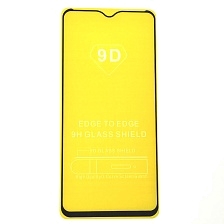 Защитное стекло 9D для Realme C15, цвет окантовки черный