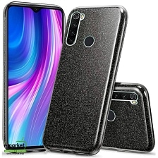 Чехол накладка Shine для XIAOMI Redmi Note 8, силикон, блестки, цвет черный