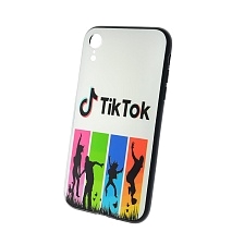 Чехол накладка для APPLE iPhone XR, силикон, рисунок TikTok танцы.