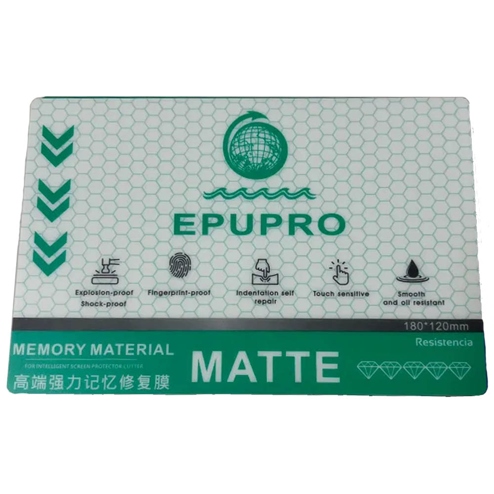 Гидрогелевая матовая пленка EPUPRO, 180*120 мм, толщина 0.18 мм, для нарезки плоттером, прозрачная