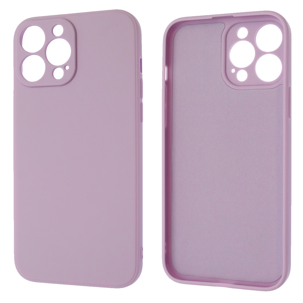 Чехол накладка для APPLE iPhone 13 Pro Max (6.7), силикон, бархат, цвет сиреневый