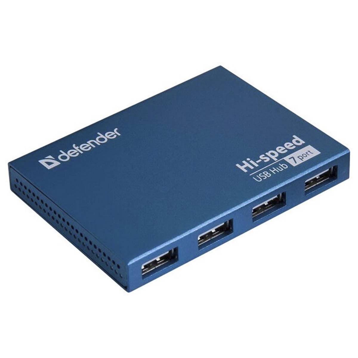 USB разветвитель DEFENDER Septima Slim, 7 USB портов, цвет синий