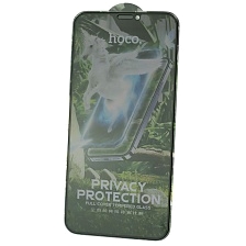 Защитное стекло Антишпион HOCO G11 для APPLE iPhone X, iPhone XS, iPhone 11 Pro, цвет окантовки черный
